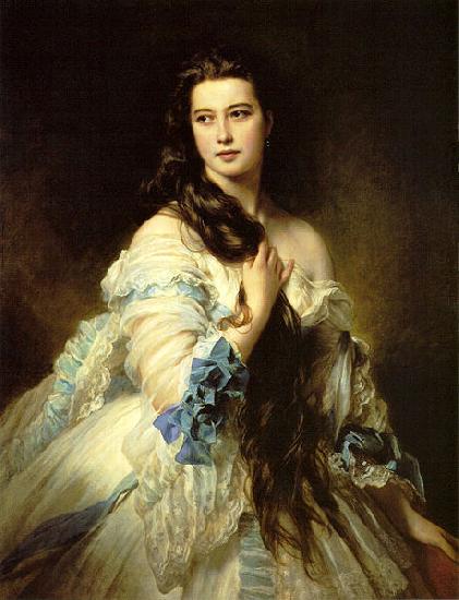 Franz Xaver Winterhalter Barbara Dmitrievna Mergassov Rimsky Korsakova China oil painting art